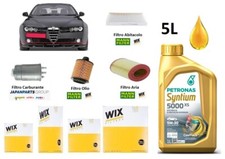 Set Entretien pour Alfa Romeo 159 1.9 Jtdm 16v 110 Kw 150 HP +5 Lt Petronas 5w30