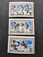 TIMBRE HAUTE VOLTA  JEUX