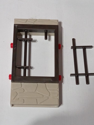 Playmobil mur fenêtre grilles - mur,