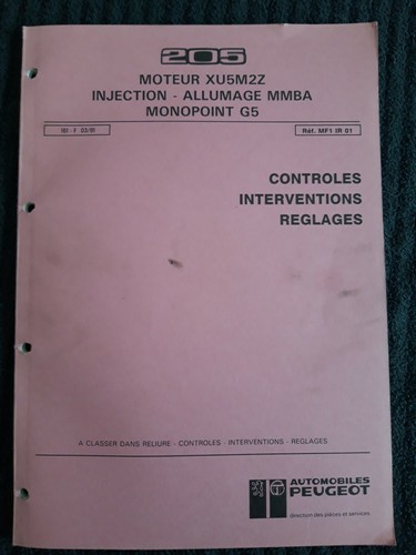 Manuel atelier - (312ma), d'atelier