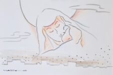 Claude VIETHO - Peinture originale - Aquarelle - Carte de vœux "Marie et le peti