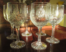 6 verres a eau neufs cristal
