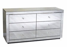 Spiegelmöbel Commode Argent Meuble Étamé Buffet Sideboard Luxe Armoire