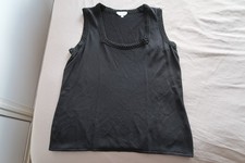 MAX MARA Débardeur Noir Taille XL Fabriqué en ITALIE