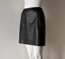 Jupe Noire En Cuir Fossil