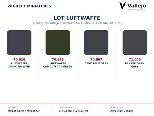 Lot luftwaffe 4 peintures - lot,