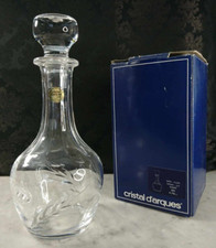 Vintage Cristal d'Arques Taille Epi Carafe en Cristal 0.75 l. boîte d'origine