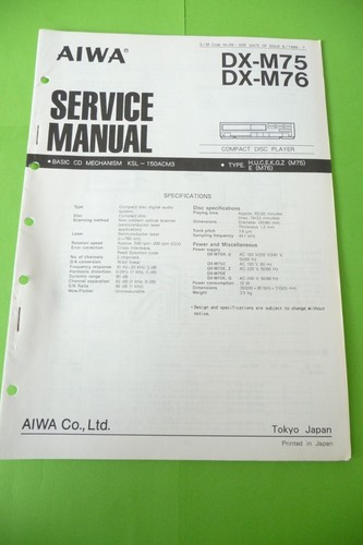 Service manuel instructions - service, d'instructions