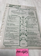 Automobile Technical Sheet