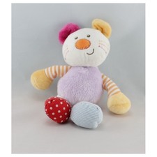Doudou souris blanche mauve