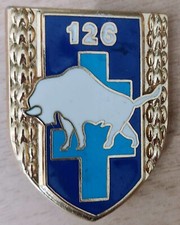 Insigne pins pin's épinglette 126e régiment infanterie BRIVE militaire armée