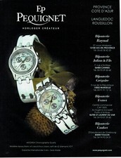 Publicité Advertising 119 2007   EP Pequignet  montres chrono Moorea quartz