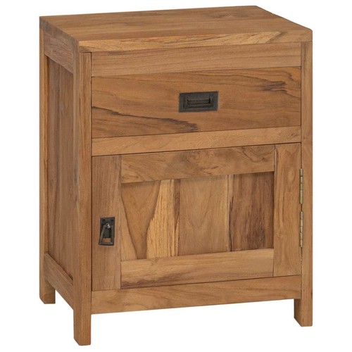 Teck massif table chevet - teck, de