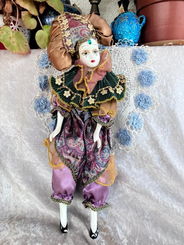 Poupée pierrot vénitien - poupée,