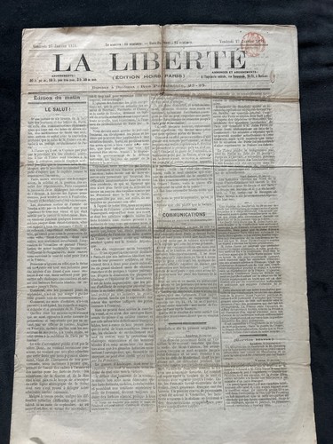 Journal ancien liberté du - ancien,