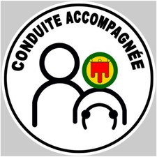 Conduite accompagnée d'Auvergne- 15x15cm - Sticker/autocollant