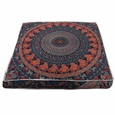 Mandala Fleur Design Carré Sol Housse de Coussin 88.9cm Tissu Coton Indien