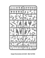 BOLT ACTION Grappe Parachutistes US D-DAY WWII Figurines 28mm plastique