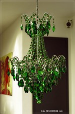 Lustre En Cristal Vert Avec