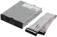 Alps Lecteur de Disquette 1.44 MB 3.5'' Pouces Noir + Floppy-Kabel