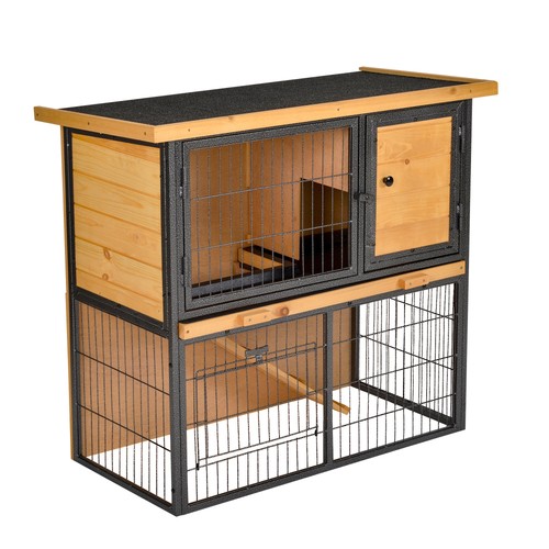 Pawhut clapier 5x45x81cm - clapier, 89.5x45x81cm