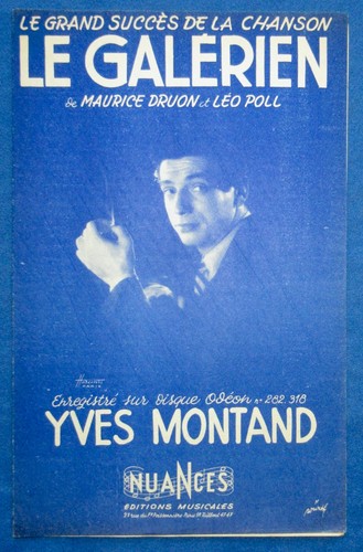 Yves montand russie - montand, partition