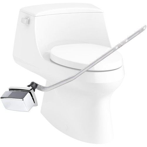 Side mount toilet handle - side,