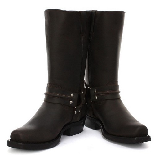 Bottes hautes cuir - cuir, marron