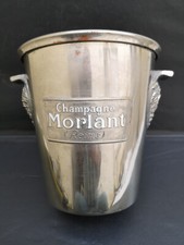 Seau a Champagne Morlant Reims Métal argenté émail Très bon état  hauteur 20 cms