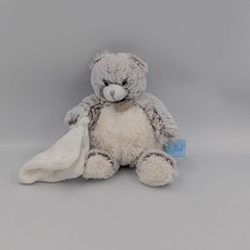 Doudou ours blanc marron
