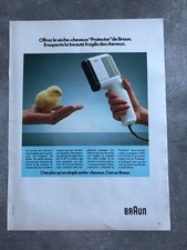 publicités de presse 1978 Sèche-cheveux BRAUN