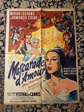 Affiche 1953 MASCARADE D'AMOUR 60x80 LADISLAS VAJDA, CALVO, LEGRAND