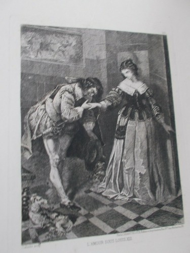 Gravure ancienne amour - ancienne-l'amour, sous