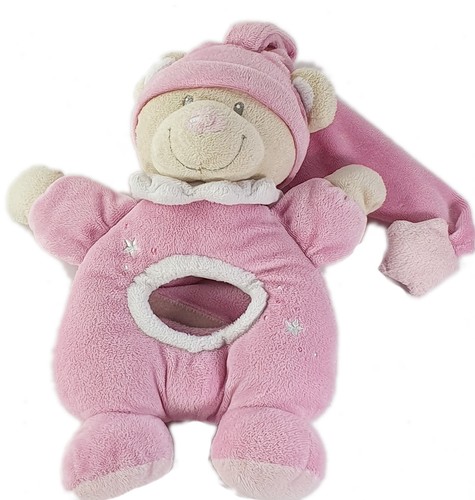 Doudou ours rose etoiles - ours,