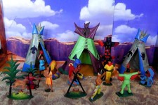 Lot vintage starlux : village