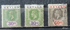 CEYLAN 1921-28- lot 3 timbres