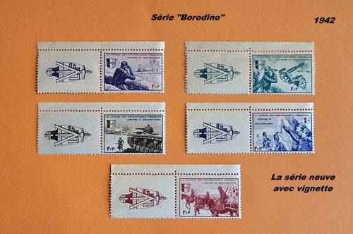Timbres série borodino - timbres,