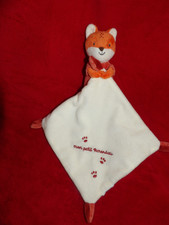Doudou Mots D'enfants  Renard  Orange Blanc Mon Petit Renardeau