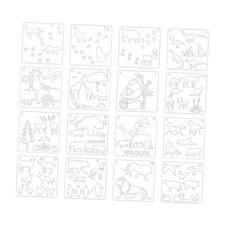 16 pochoirs d'animaux, dessins