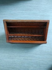 Ancien écritoire porte courrier  lettres bambou tressé