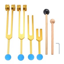 4Pcs Diapason Set(128Hz 1361Hz 528Hz 4096Hz) pour Thérapeutique Chakra