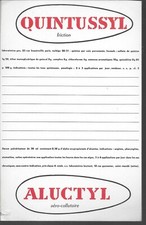 Ancien Buvard  / Produit Pharmaceutique QUINTUSSYL 