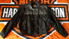 REDSKINS PARIS  veste blouson en cuir veau souple a franges Vintage jamais porté