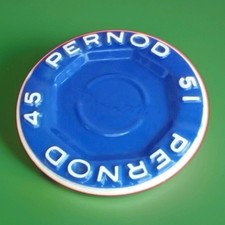 Superbe ancien cendrier pernod en céramique française