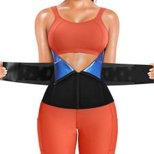 Waist Trainer Ceinture amincissante pour femme - Corset ventre plat - Fermetu...