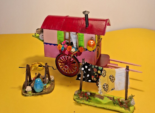 Creche roulotte cirque diorama - cirque,