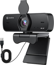 Webcam 4k avec 2 Micro et Capteur Sony, New Upgraded Autofocus, 30fps, NewEye60