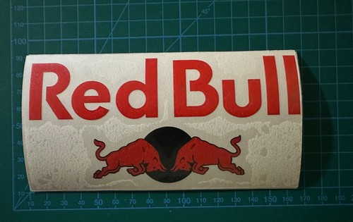 Stickers red bull - red, 150mmx75mm