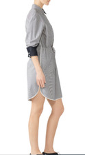 Jason Wu striped relaxed, cotton shirt dress Size 2, NWT, Retail $495