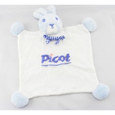 Doudou Plat carré Lapin bleu